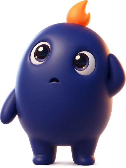 Espíritu Hanabi pensando con la cabeza ladeada